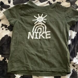 Nike Kids Dark Green Tee with Sun and Rainbow